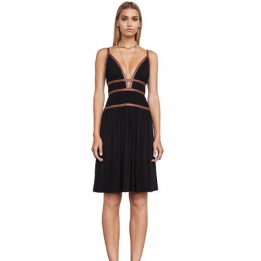 BCBGMaxAzria y2k Lillie V-Neck Strap Detail Kn…